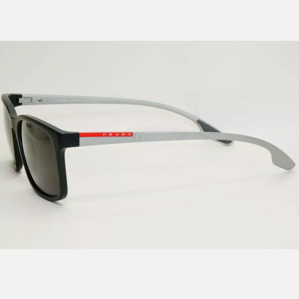 Prada Black Rubber 54mm Grey Matte Sunglasses - Picture 3 of 8
